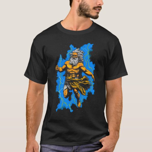 Greek Mythology God Zeus T-shirt (Voorkant)