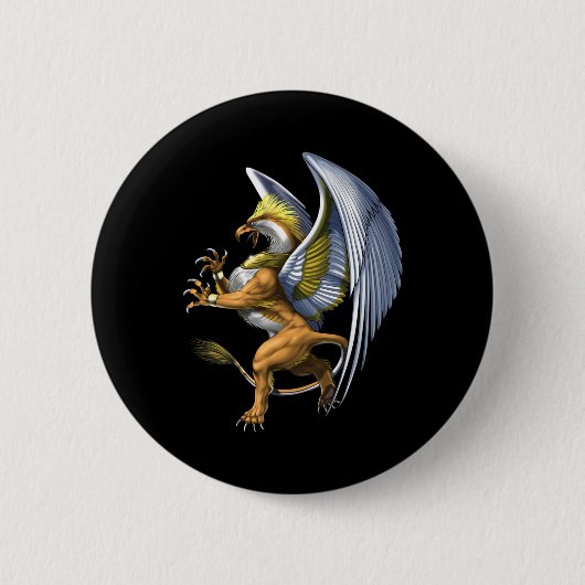 Greek Mythology Griffin Ronde Button 5,7 Cm (Voorkant)