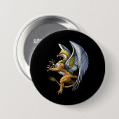 Greek Mythology Griffin Ronde Button 7,6 Cm (Voorkant /achterkant)
