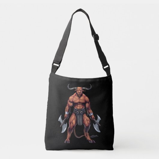 Greek Mythology Minotaur Crossbody Tas (Voorkant)