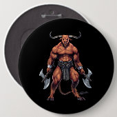 Greek Mythology Minotaur Ronde Button 6,0 Cm (Voorkant /achterkant)