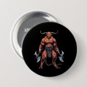 Greek Mythology Minotaur Ronde Button 7,6 Cm (Voorkant /achterkant)