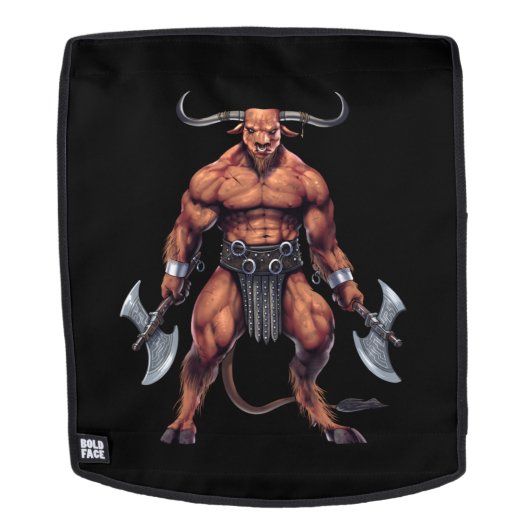 Greek Mythology Minotaur Rugtassen (Verwijderbaar gezicht)