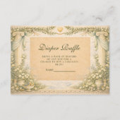 Greek Neutral Floral Diapper Raffle Informatiekaartje (Voorkant)