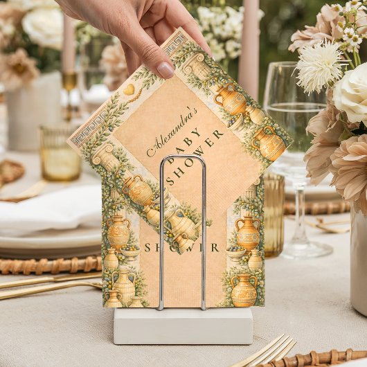 Greek Olive Baby Shower Servet
