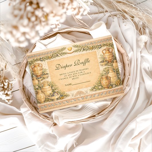 Greek Olive Diapper Raffle Informatiekaartje