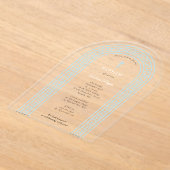 Greek Orthodox Christening Baptism Blue Greek Key  Acryl Uitnodigingen (Laagn)