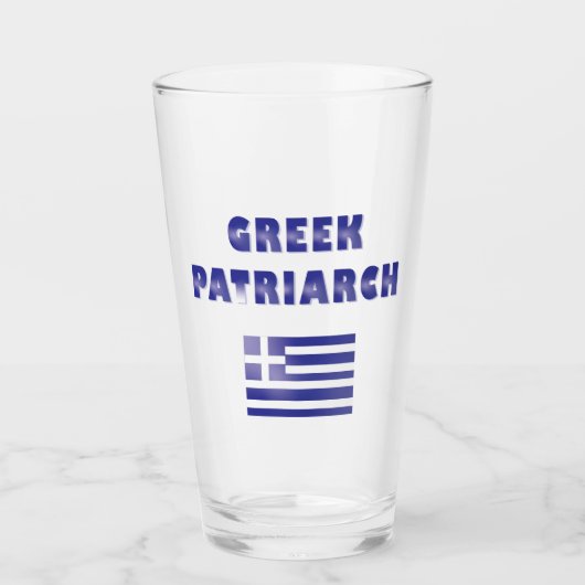 Greek Patriarch Flag Greece Navy Blue Glas (Voorkant)