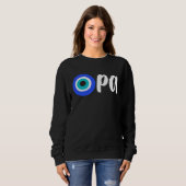 Greek Pride OPA Evil Eye Hellas Greece Evil Eye Ma Trui (Voorkant volledig)