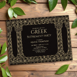 Greek Retirement Party with Custom Colour Graphics Kaart