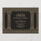 Greek Retirement Party with Custom Colour Graphics Kaart (Voorkant)