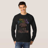 Greek Teachers LOVE BRAINS This is My Scary Lingui T-shirt (Voorkant volledig)