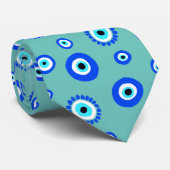 Greek Wedding Light Blue Eye Stropdas (Opgerold)