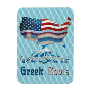 Greeks Roots American Map Flexi Magnet Magneet