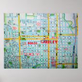 Greeley, CO  Map Poster (Voorkant)