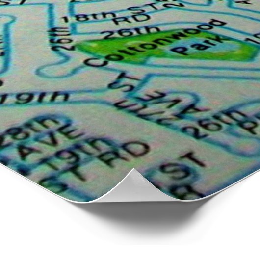 Greeley, CO  Map Poster (Hoek)