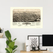 Greeley, CO Panoramic Map - 1882 Poster (Thuiskantoor)