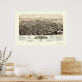 Greeley, CO Panoramic Map - 1882 Poster (Keuken)