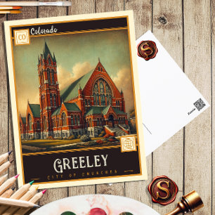 Greeley, Colorado Antieke ansichtkaart Briefkaart