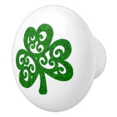 Greem Shamrock Designer keramische knop (Rechts)