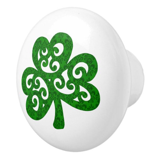Greem Shamrock Designer keramische knop (Rechts)