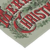 Green 1876 Merry Christmas Lange Tafelloper (Hoek)