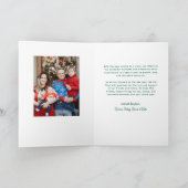 Green 2 Pet Photo Meowy Kerstvakantie Kaart (Binnen)