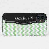 Green 2-Tone Chevron Black Lijst iPhone 5 hoesje (Achterkant (horizontaal))