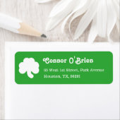 Green 3 Leaf Shamrock Clover Irish St Patricks Day Etiket (Insitu)