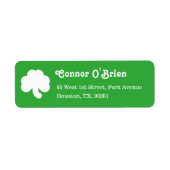 Green 3 Leaf Shamrock Clover Irish St Patricks Day Etiket (Voorkant)