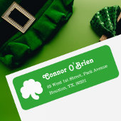Green 3 Leaf Shamrock Clover Irish St Patricks Day Etiket