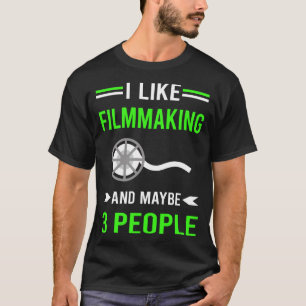Green 3 Personen Filmmaker Film Maken T-shirt