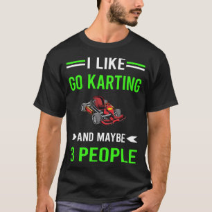 Green 3 personen Go Karting Kart Gokart Go-kart T-shirt