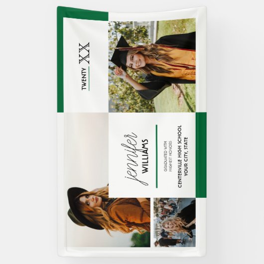 Green 3 Photo Afstuderen Banner (Verticaal)