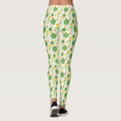 Green 4 Leaf Clovers St Patricks Day Coins ​ Leggings (Achterkant)