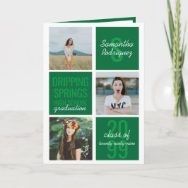 Green 4-Photo Fun Boxes Afstuderen Invitation