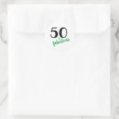 Green 50 en Fabulous 50eth Birthday Party Ronde Sticker (Tas)