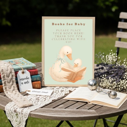 Green A Silly Goose Books for Baby Sign Kaart