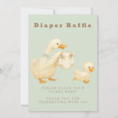 Green A Silly Goose Diaper Raffle Table Sign Kaart (Achterkant)