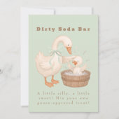 Green A Silly Goose Dirty Soda Bar Sign Kaart (Voorkant)