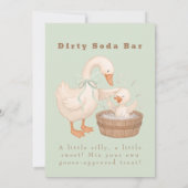 Green A Silly Goose Dirty Soda Bar Sign Kaart (Achterkant)