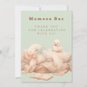 Green A Silly Goose "Momosa" Mimosa  Table Sign  Kaart (Achterkant)