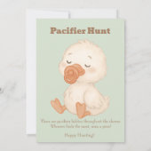 Green A Silly Goose Pacifier Hunt Baby Shower   Kaart (Achterkant)