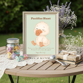 Green A Silly Goose Pacifier Hunt Baby Shower   Kaart