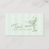 Green A Tini One Baby shower Boeken voor Baby Informatiekaartje (Achterkant)