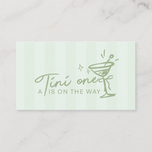 Green A Tini One Baby shower Boeken voor Baby Informatiekaartje (Achterkant)