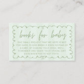 Green A Tini One Baby shower Boeken voor Baby Informatiekaartje (Voorkant)