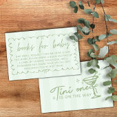 Green A Tini One Baby shower Boeken voor Baby Informatiekaartje