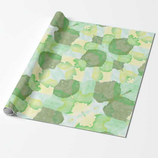 Green abstract art Magical wallpaper Cadeaupapier (Uitgerold)