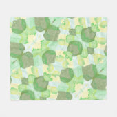 Green abstract art Magical wallpaper Fleece Deken (Voorkant (Horizontaal))